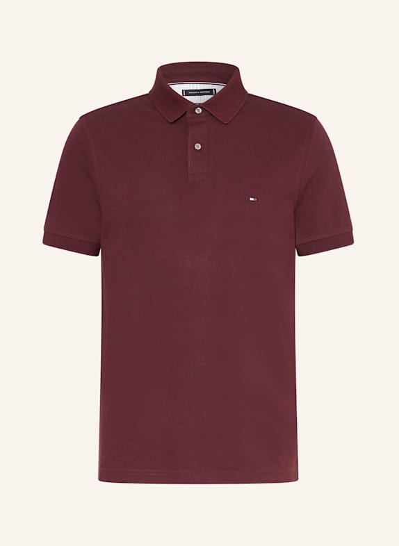 TOMMY HILFIGER Piqué-Poloshirt Regular Fit DUNKELROT