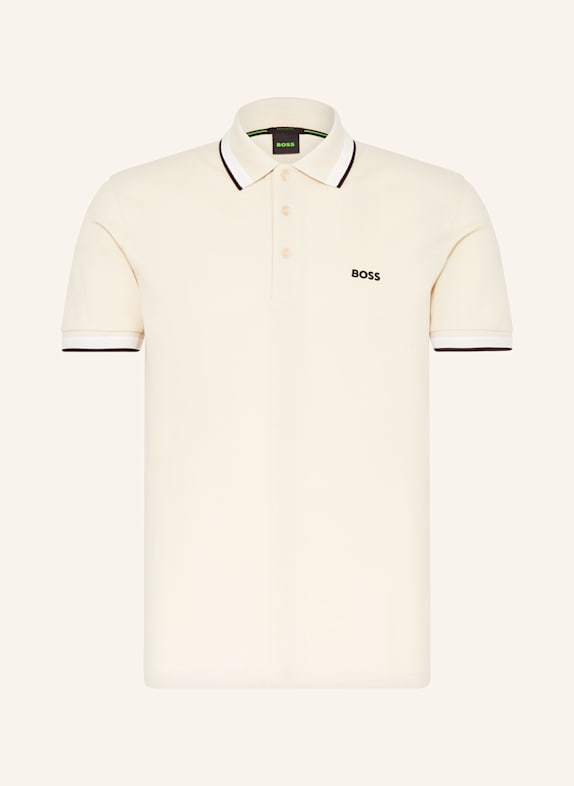 BOSS Piqué-Poloshirt PADDY CURVED Regular Fit ECRU