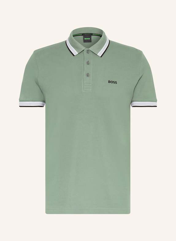 BOSS Piqué-Poloshirt PADDY CURVED Regular Fit HELLGRÜN