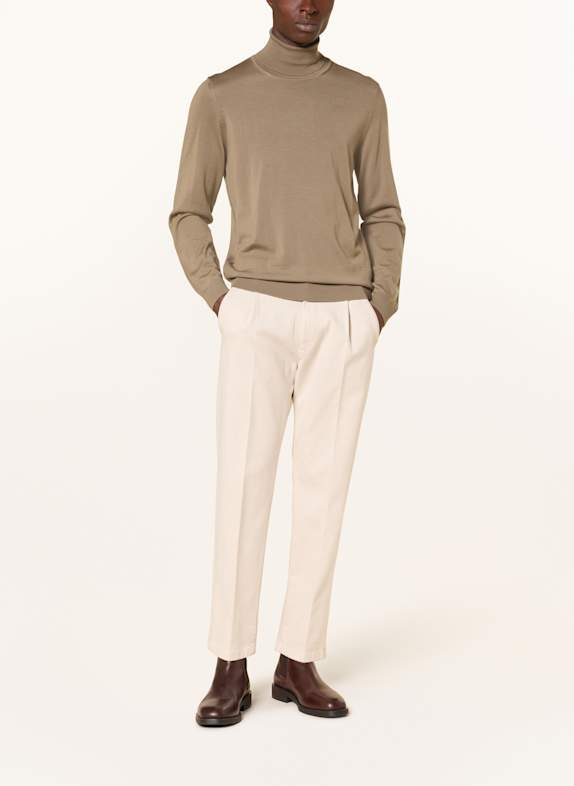 BOSS Rollkragenpullover MUSSO BRAUN