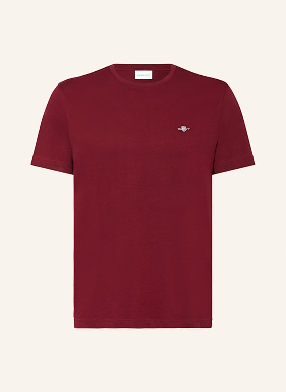 GANT T-Shirt DUNKELROT