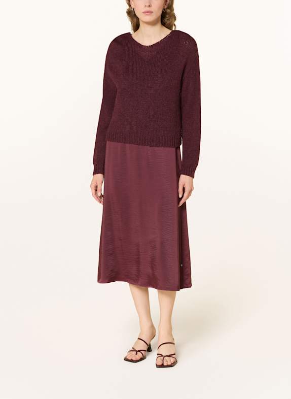 ROBE LÉGÈRE Set: Kleid und Pullover DUNKELROT