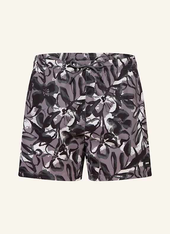 BOSS Badeshorts PIRANHA GRAU/ SCHWARZ/ GRÜN