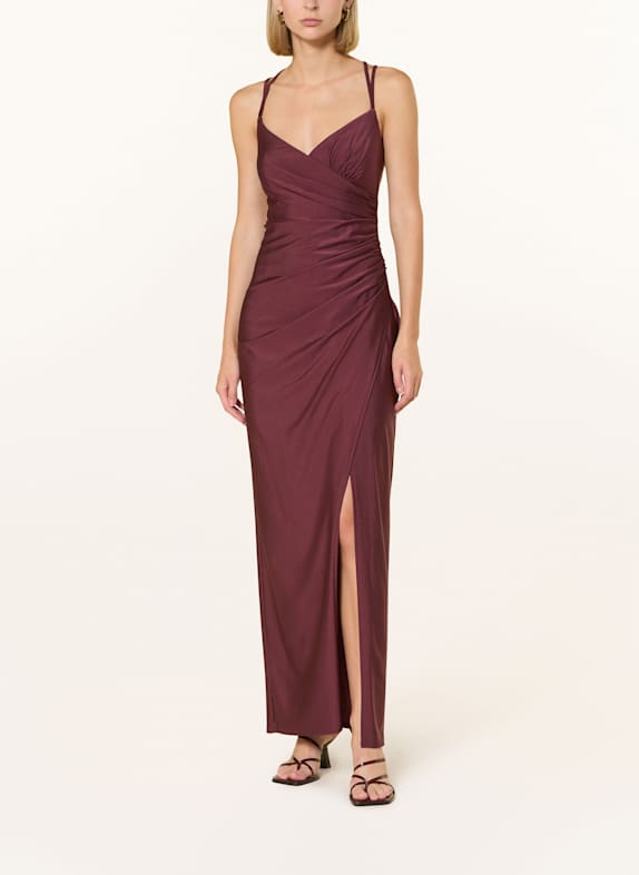 Suddenly Princess Robe de soirée en satin ROUGE FONCÉ