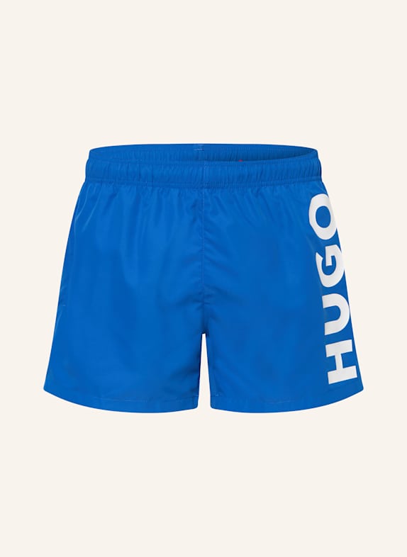 HUGO Badeshorts ABAS BLAU/ WEISS