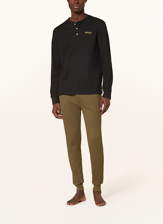 POLO RALPH LAUREN slaapshirt ZWART