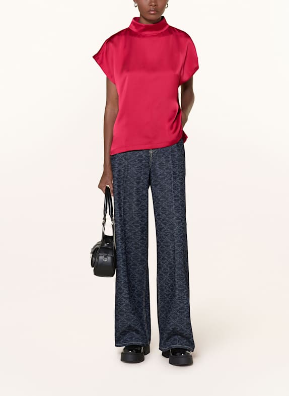 HUGO Blouse CANELI-1 van satijn ROZE
