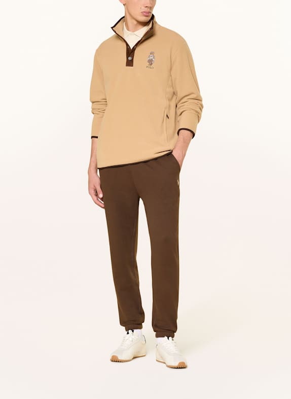 POLO RALPH LAUREN Spodnie dresowe CIEMNOBRĄZOWY