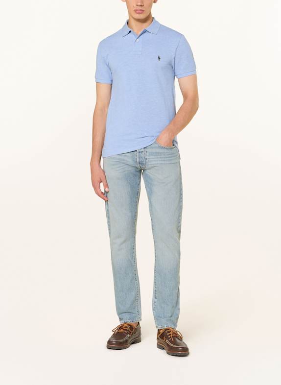 POLO RALPH LAUREN Piqué poloshirt slim fit LICHTBLAUW