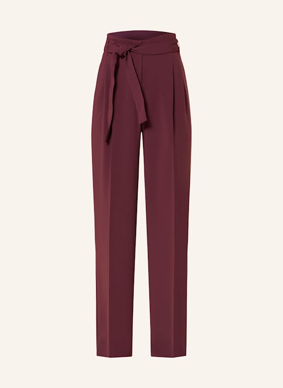 BOSS Wide leg trousers TAPIANA DARK PURPLE