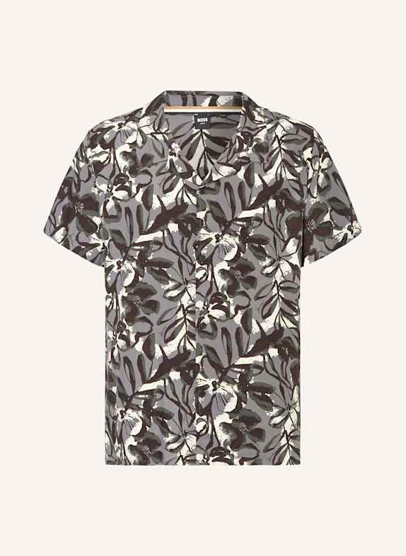 BOSS Resorthemd BEACH Comfort Fit GRAU/ SCHWARZ/ GRÜN
