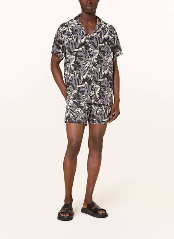 BOSS Resorthemd BEACH Comfort Fit GRAU / SCHWARZ / GRÜN