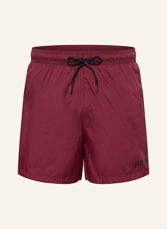 HUGO Badeshorts HAITI DUNKELROT