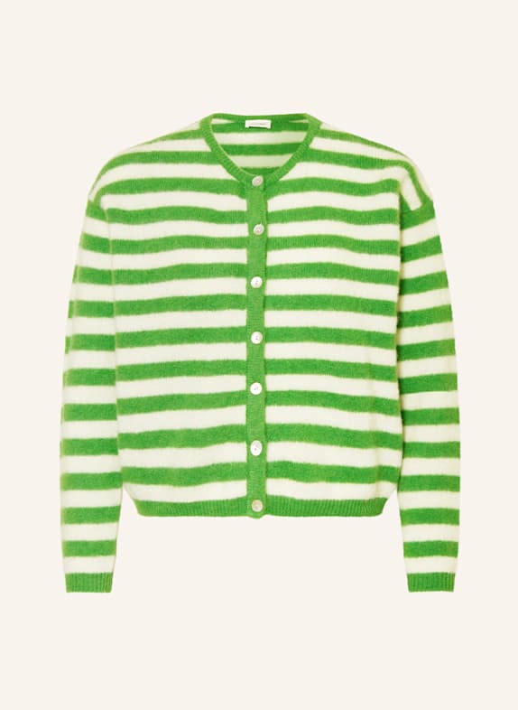 American Vintage Cardigan with alpaca LIGHT GREEN/ ECRU