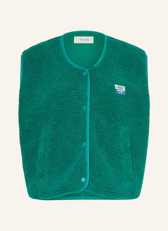 American Vintage Teddyfell-Weste PETROL