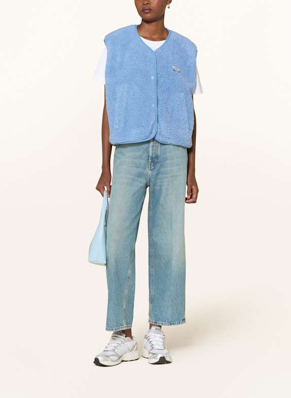 American Vintage Teddyfell-Weste HELLBLAU