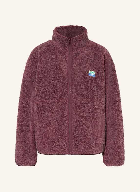 American Vintage Teddyfell-Jacke HOKTOWN DUNKELROT