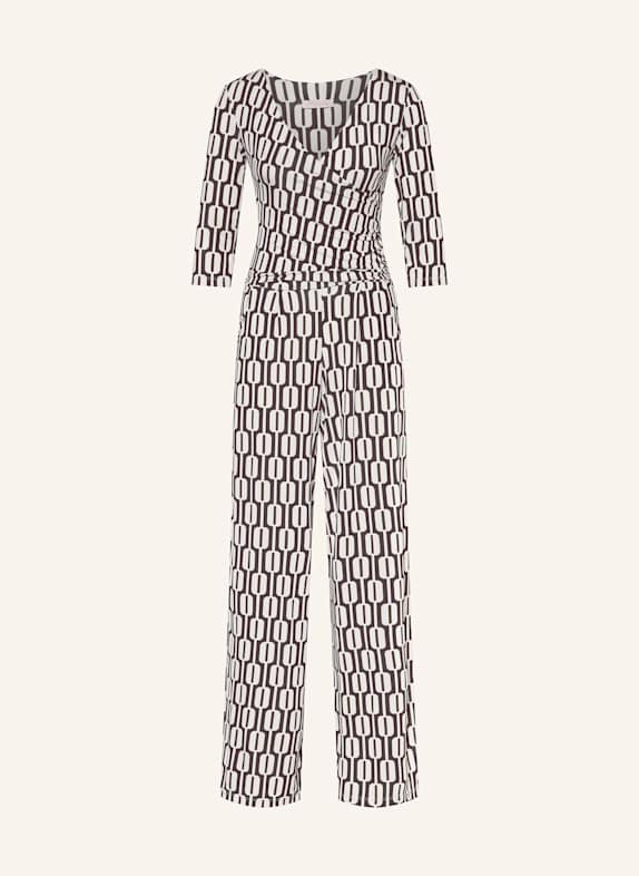 marivie Jersey-Jumpsuit JUMP IN! mit 3/4-Arm SCHWARZ/ WEISS