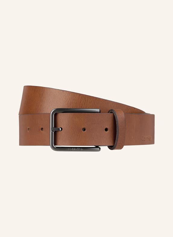 Calvin Klein Pasek skórzany KONIAKOWY