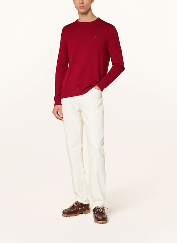 TOMMY HILFIGER tröja MÖRKRÖD