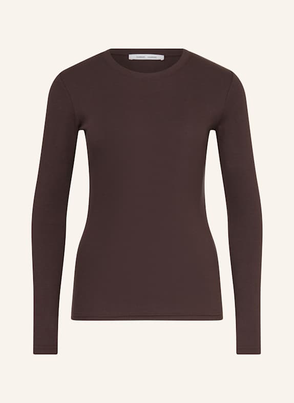 SAMSØE SAMSØE Long sleeve shirt ALEXA DARK BROWN