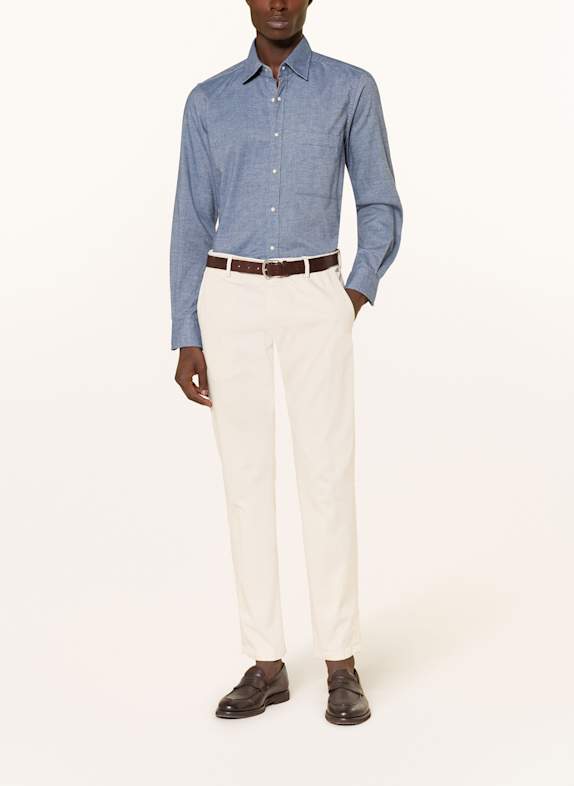windsor. Flanellhemd LIVO Slim Fit BLAU