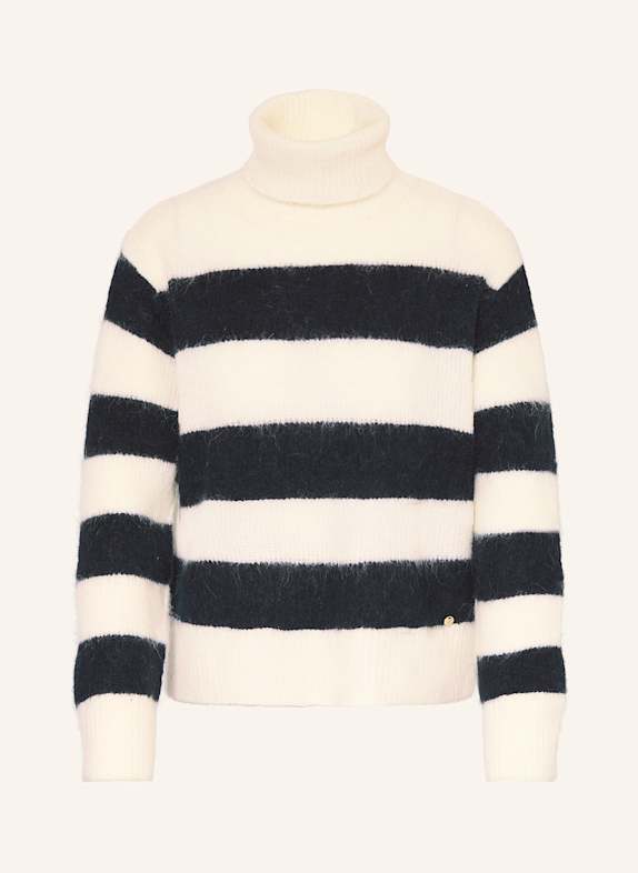 MOS MOSH Rollkragenpullover AIDY ECRU / DUNKELBLAU