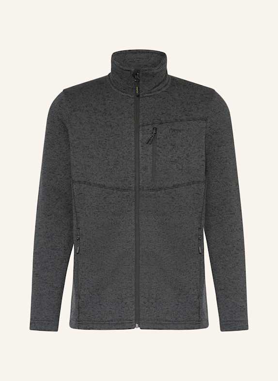 me°ru' Fleecejacke BERGEN SCHWARZ / GRAU