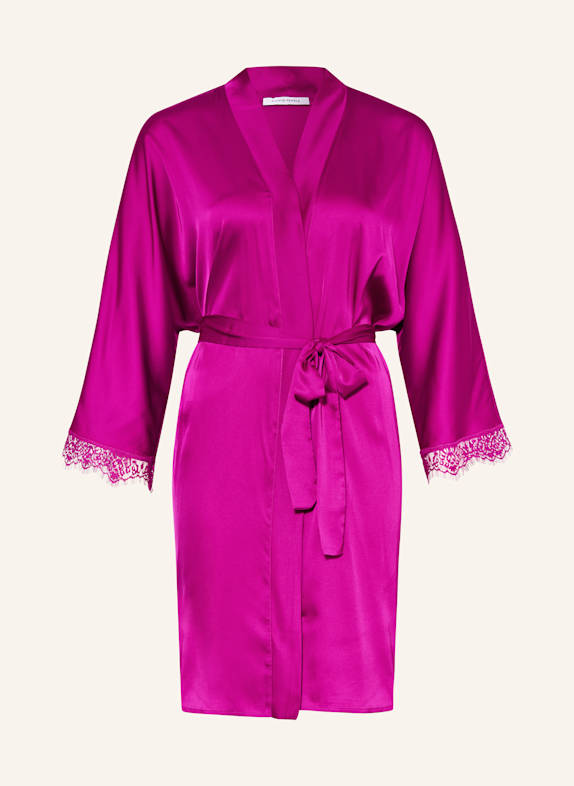 SIMONE PÉRÈLE Kimono pour femme SATIN SECRETS en satin FUCHSIA