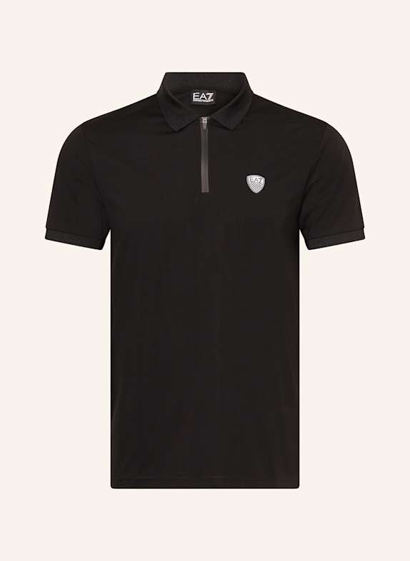 EA7 EMPORIO ARMANI Funktions-Poloshirt TRAIN PREMIUM SCHWARZ