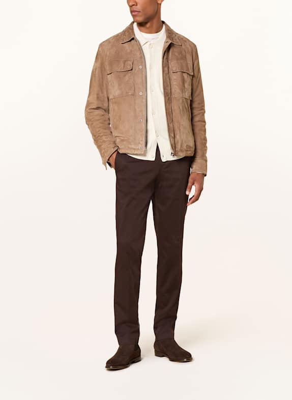 HILTL Chino Slim Fit MARO ÎNCHIS
