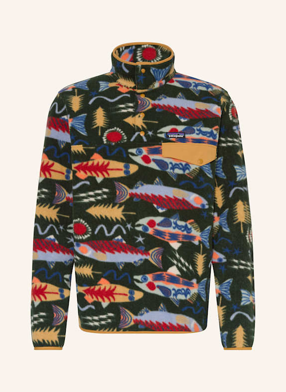 patagonia Fleece sweater SYNCHILLA® SNAP-T® DARK GREEN / RED / BLUE