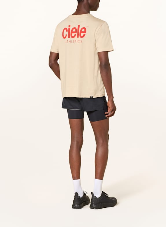 ciele athletics T-shirt LICHTBRUIN / ROOD