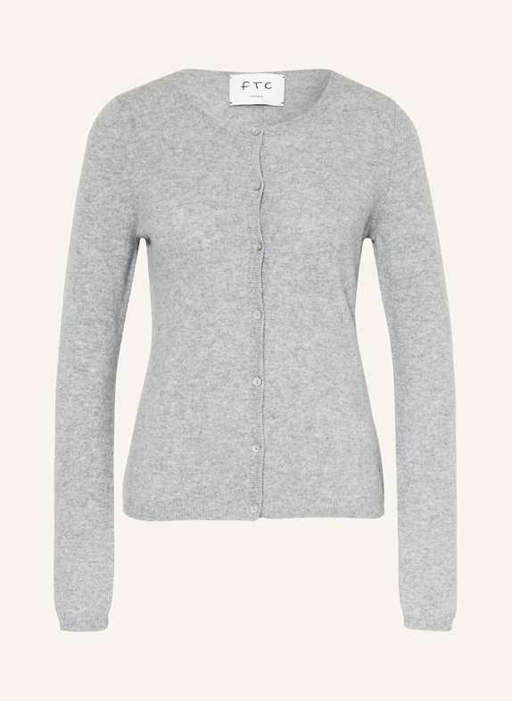 FTC CASHMERE Strickjacke aus Cashmere GRAU
