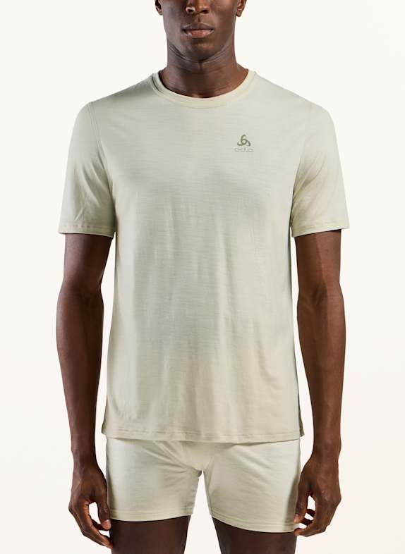 odlo Functioneel shirt NATURAL MERINO 160 van merinowol LICHTGROEN