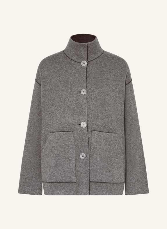 lunaria cashmere Dwustronny sweter z kaszmiru SZARY