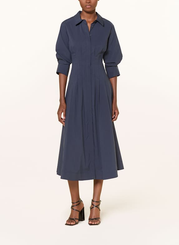 SIMKHAI Shirt dress JAZZ with 3/4 sleeves DARK BLUE
