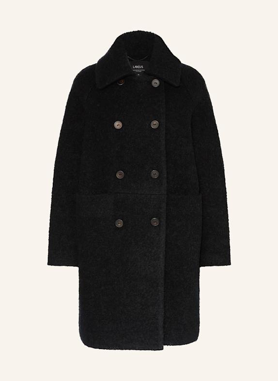 LANIUS Wool coat BLACK