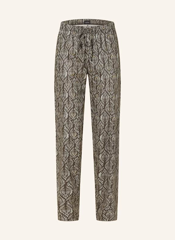 HANRO Schlafhose NIGHT & DAY GRAU/ DUNKELGRÜN/ DUNKELGELB