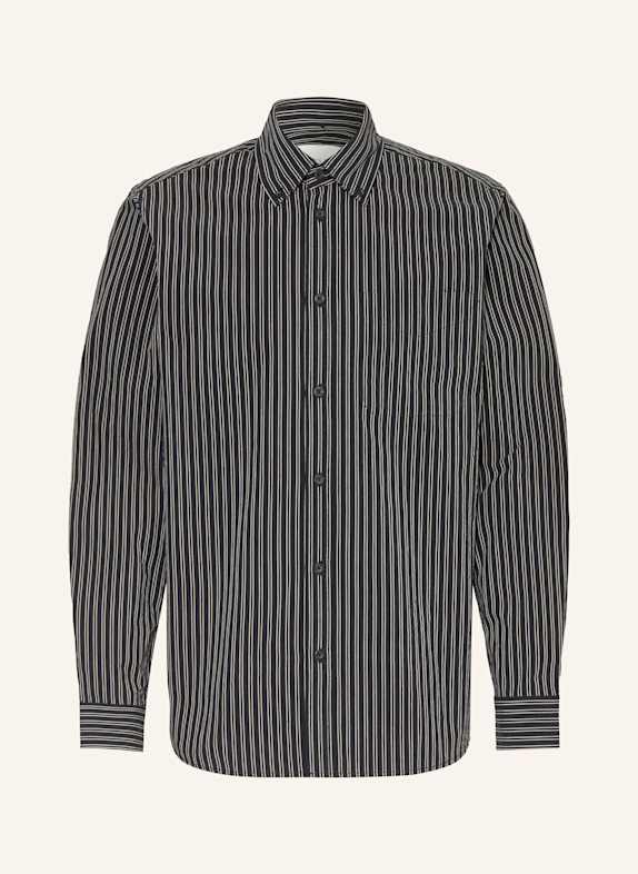 LES DEUX Hemd KENT Comfort Fit SCHWARZ / HELLGRAU