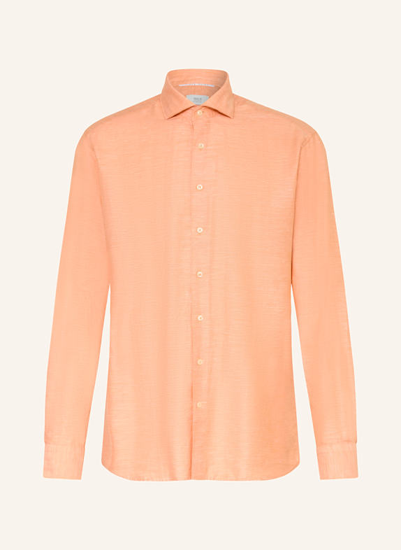 1863 by ETERNA Košile Modern Fit se lnem TMAVĚ ORANŽOVÁ