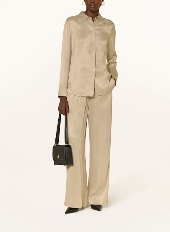 BOSS Marlenehose TAVATI aus Satin BEIGE