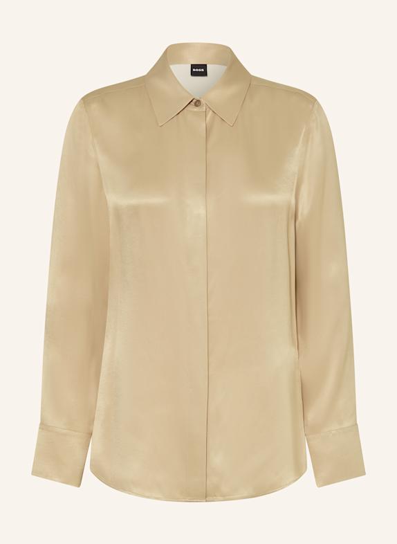 BOSS Hemdbluse BERUTA1 aus Satin BEIGE