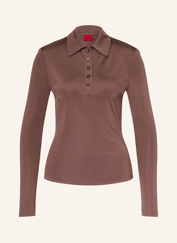 HUGO Jersey-Poloshirt DAROSEVIL BRAUN