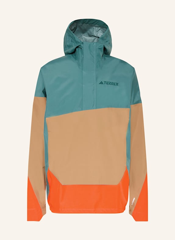 adidas TERREX Schlupfjacke TERREX XPLORIC 2.5L CLIMAPROOF PETROL/ BRAUN/ ORANGE