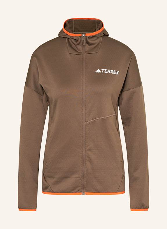 adidas TERREX Fleecejacke TERREX XPERIOR CLIMAWARM LIFGT FLEECE HOODED BRAUN