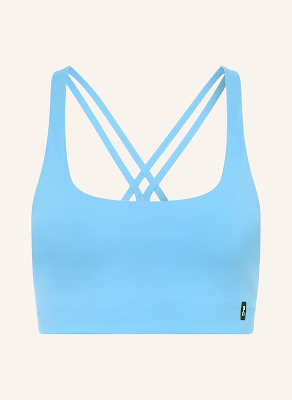 On STUDIO sports bra with mesh LIGHT BLUE