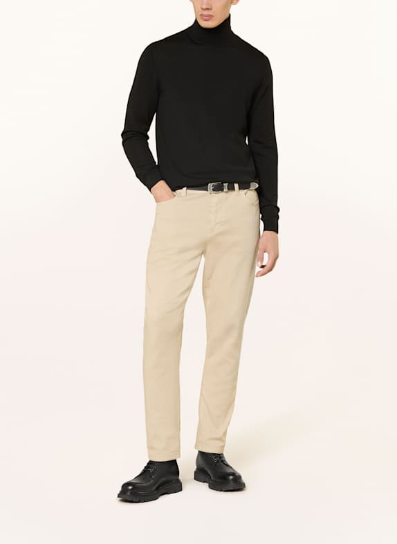 PAUL Rollkragenpullover aus Merinowolle SCHWARZ