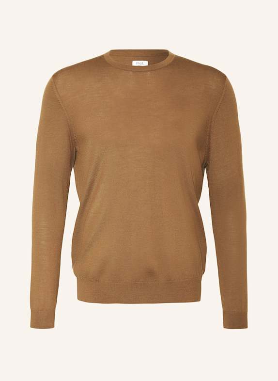 PAUL Pullover aus Merinowolle COGNAC