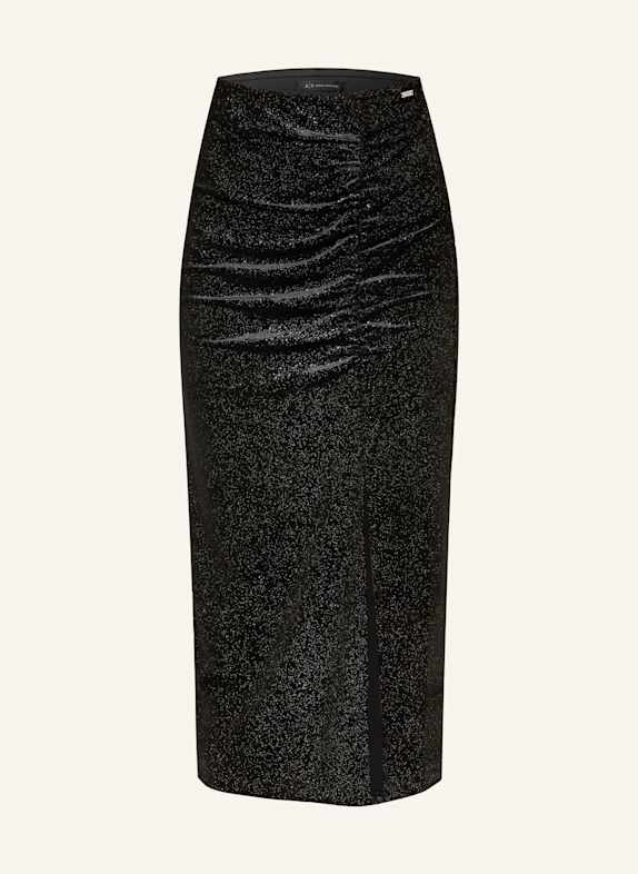 ARMANI EXCHANGE Rock mit Glitzergarn SCHWARZ